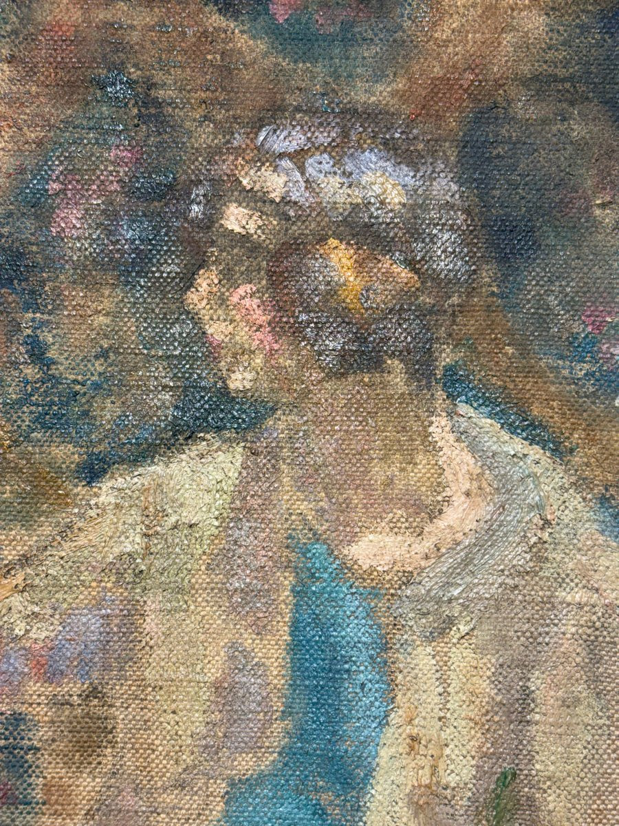 Joseph Louis François Lépine (1867-1943) “Pittrice a Montmartre"  Postimpressionismo Francese-photo-3