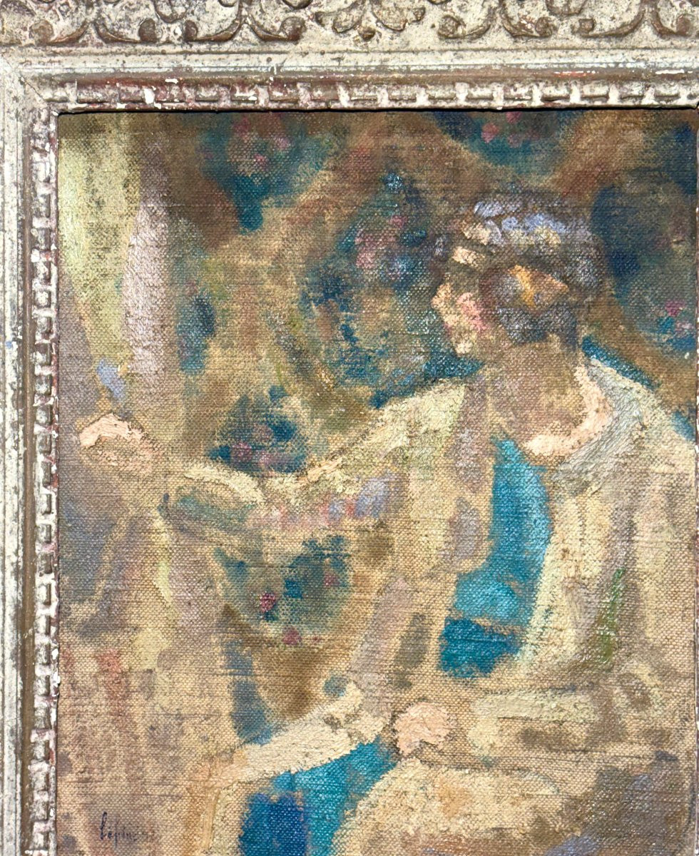 Joseph Louis François Lépine (1867-1943) “Pittrice a Montmartre"  Postimpressionismo Francese-photo-4