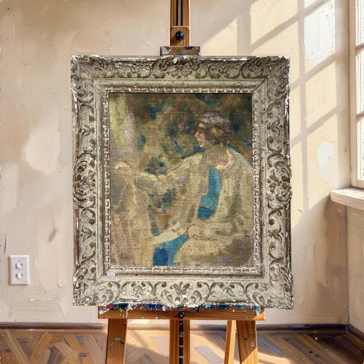 Joseph Louis François Lépine (1867-1943) “Pittrice a Montmartre"  Postimpressionismo Francese-photo-5
