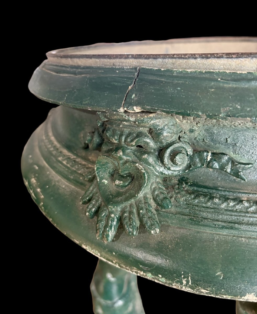Rara Giardiniera a Tripode con Cariatidi, Fonderia d'Arte Parigina, XIX secolo-photo-1