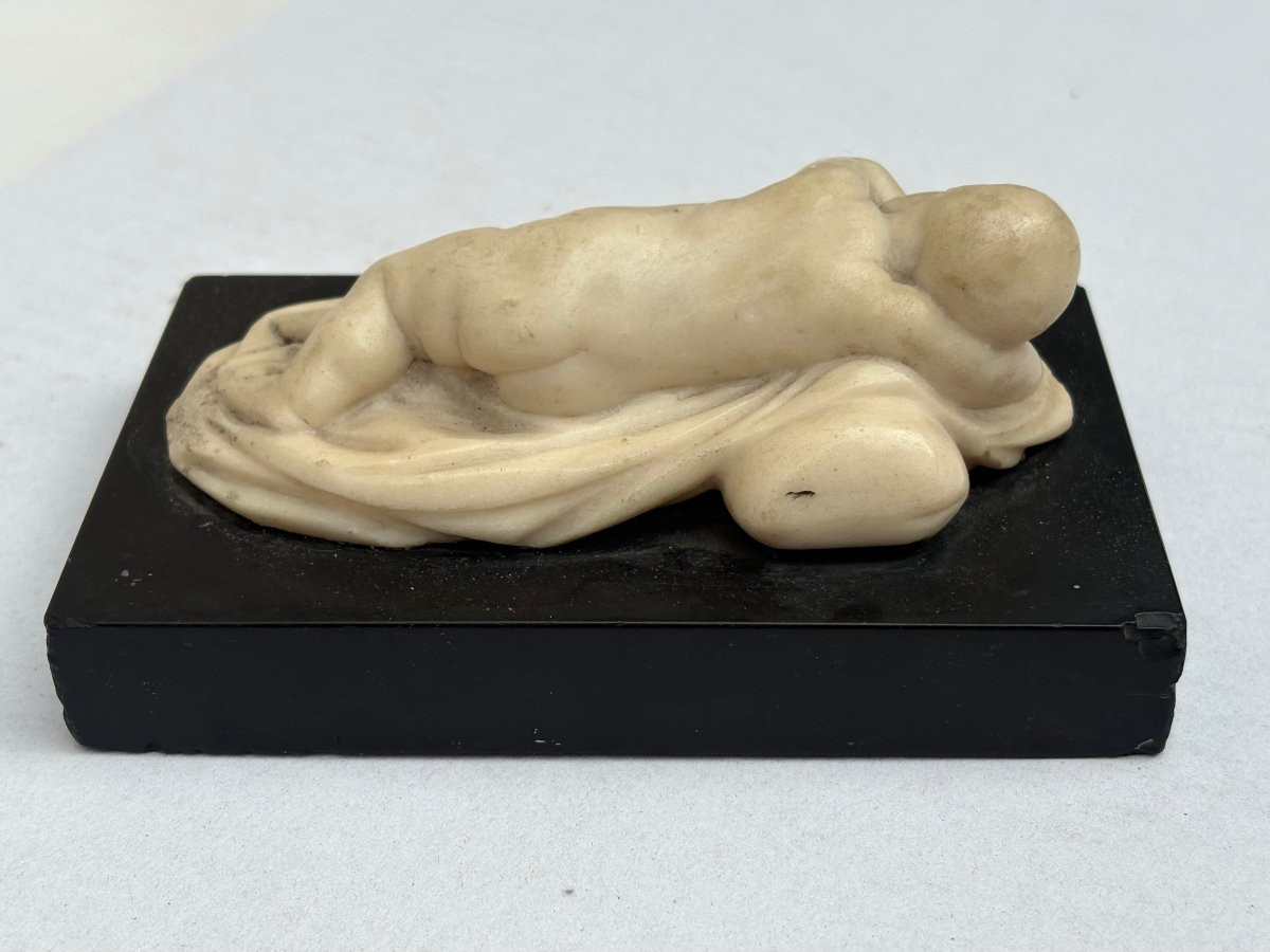Scultura Marmo Grand Tour Putto Dormiente inizi XIX secolo-photo-2