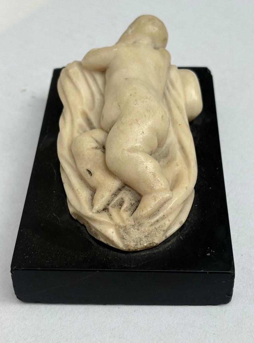 Scultura Marmo Grand Tour Putto Dormiente inizi XIX secolo-photo-4