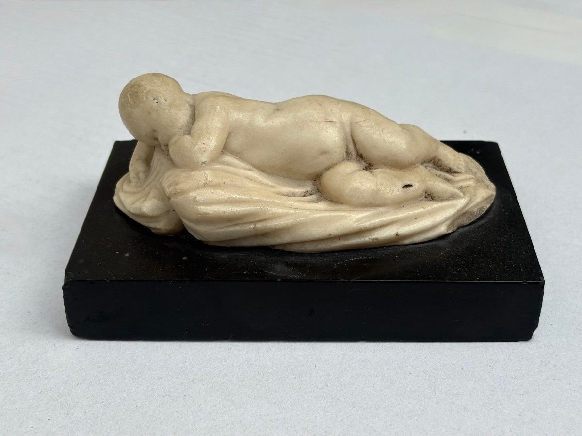 Scultura Marmo Grand Tour Putto Dormiente inizi XIX secolo