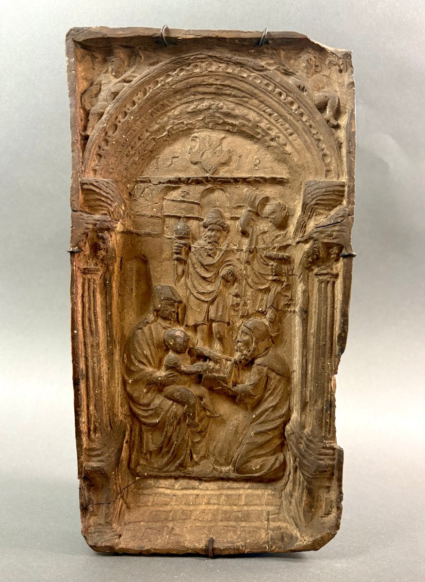 Bassorilievo in Terracotta Adorazione dei Magi Bottega Veneta datato 1518