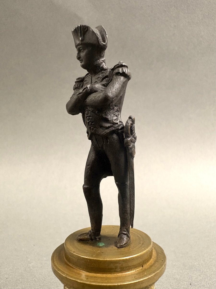Napoleone Bonaparte Statuetta Bronzo Miniatura circa 1820-30-photo-4