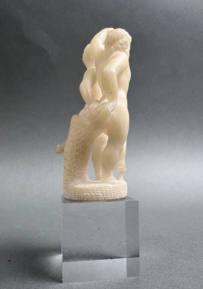 Scultura stile Rinascimento in Alabastro Putti Danzanti XIX secolo-photo-3