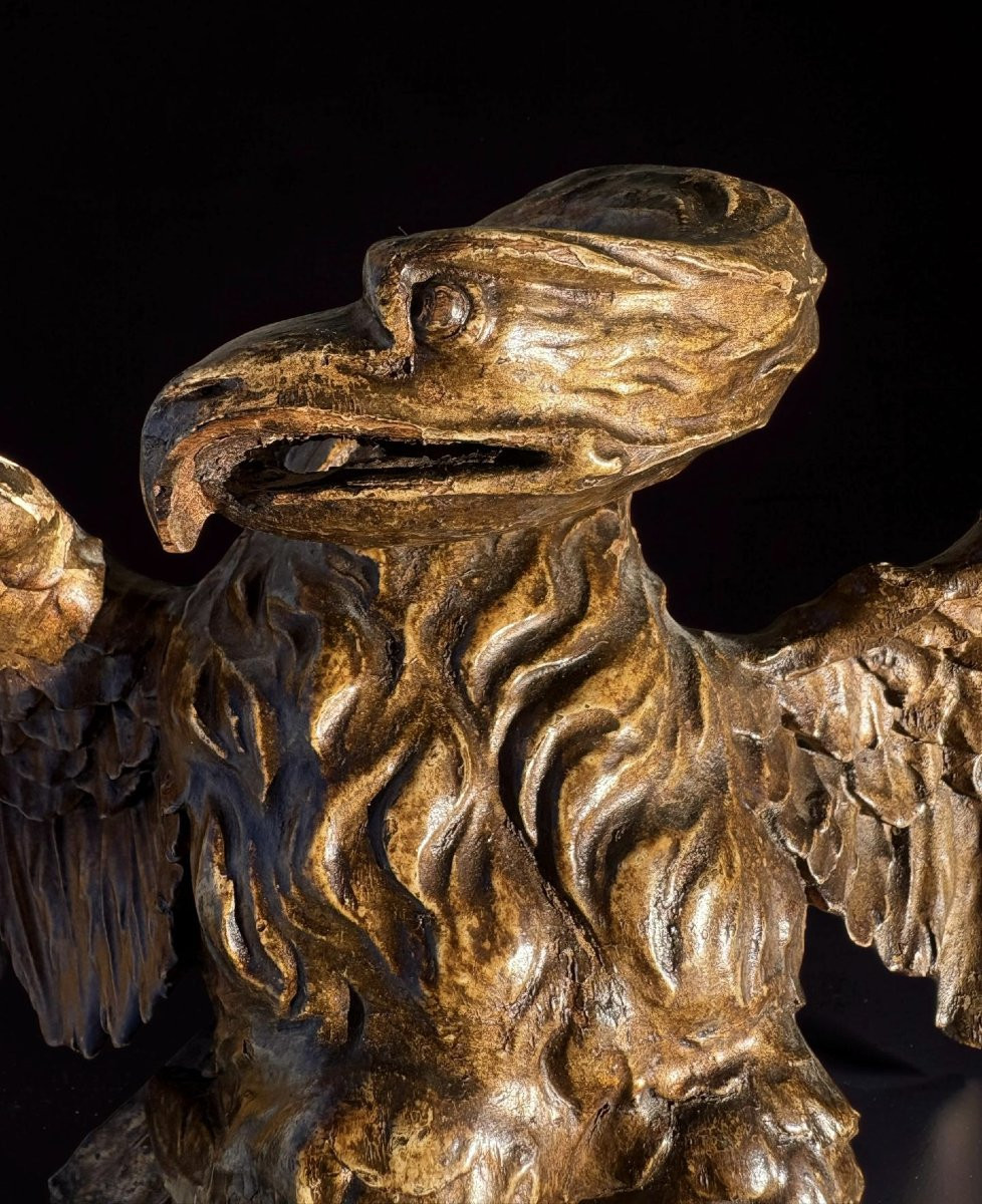 Aquila Neoclassica in Legno Dorato Italia XVIII secolo-photo-2