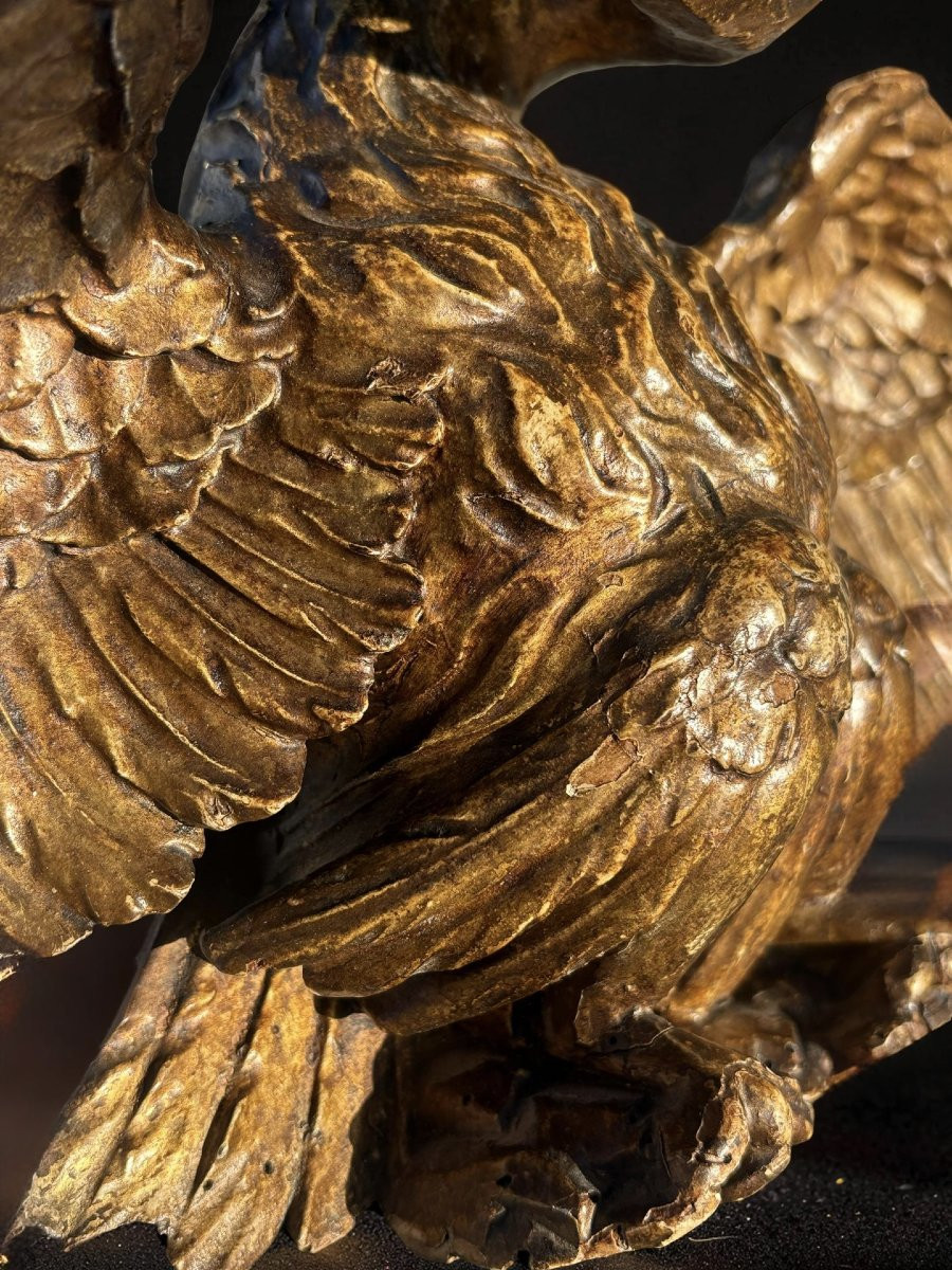 Aquila Neoclassica in Legno Dorato Italia XVIII secolo-photo-6
