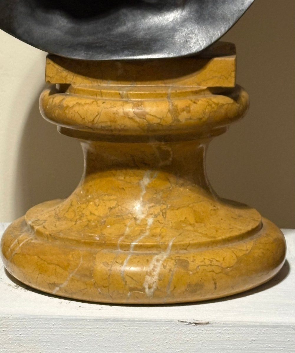 Grande Testa Bronzo Grand Tour Pseudo-Seneca Napoli fine XVIII secolo-photo-4