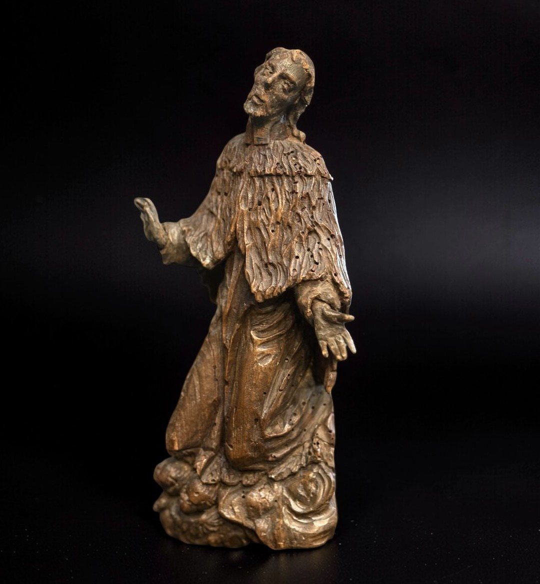 San Giovanni Nepomuceno Scultura Lignea Barocca Germania XVIII