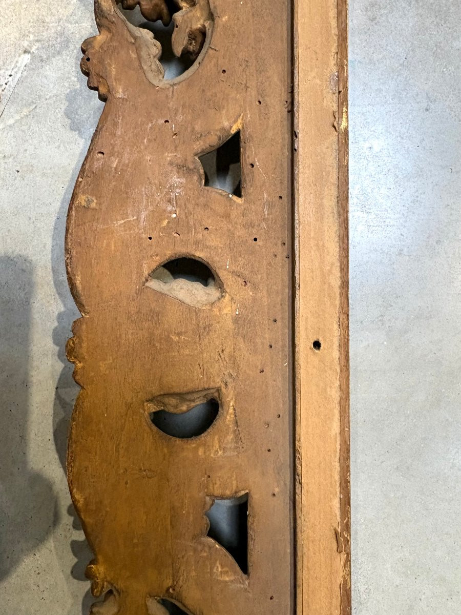 Grande Cornice Fiorentina Rococo Legno Dorato metà XVIII secolo-photo-7