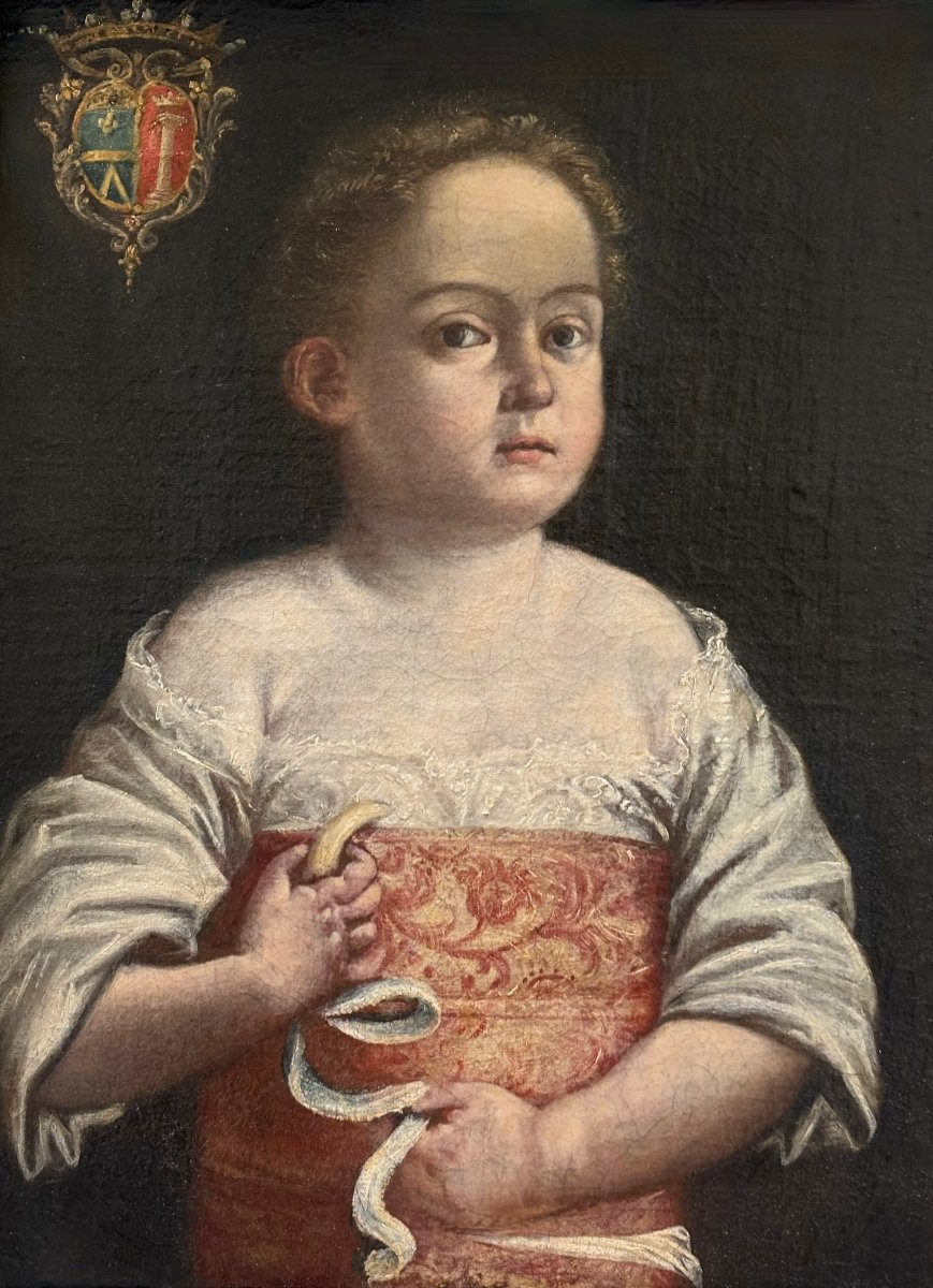 Ritratto di Bambino Famiglia Aldrovandi Colonna Scuola Emiliana XVII secolo-photo-2