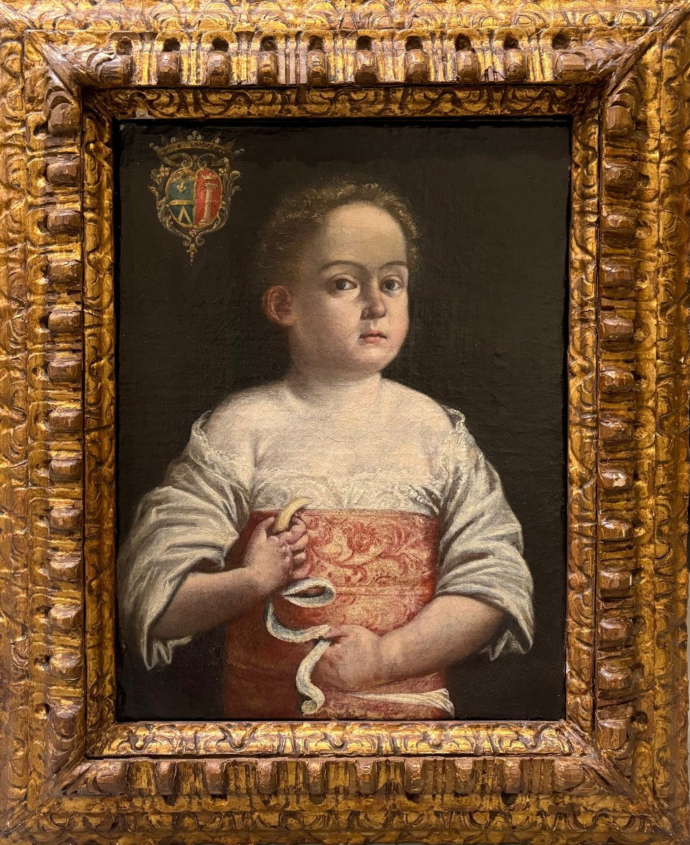 Ritratto di Bambino Famiglia Aldrovandi Colonna Scuola Emiliana XVII secolo-photo-3