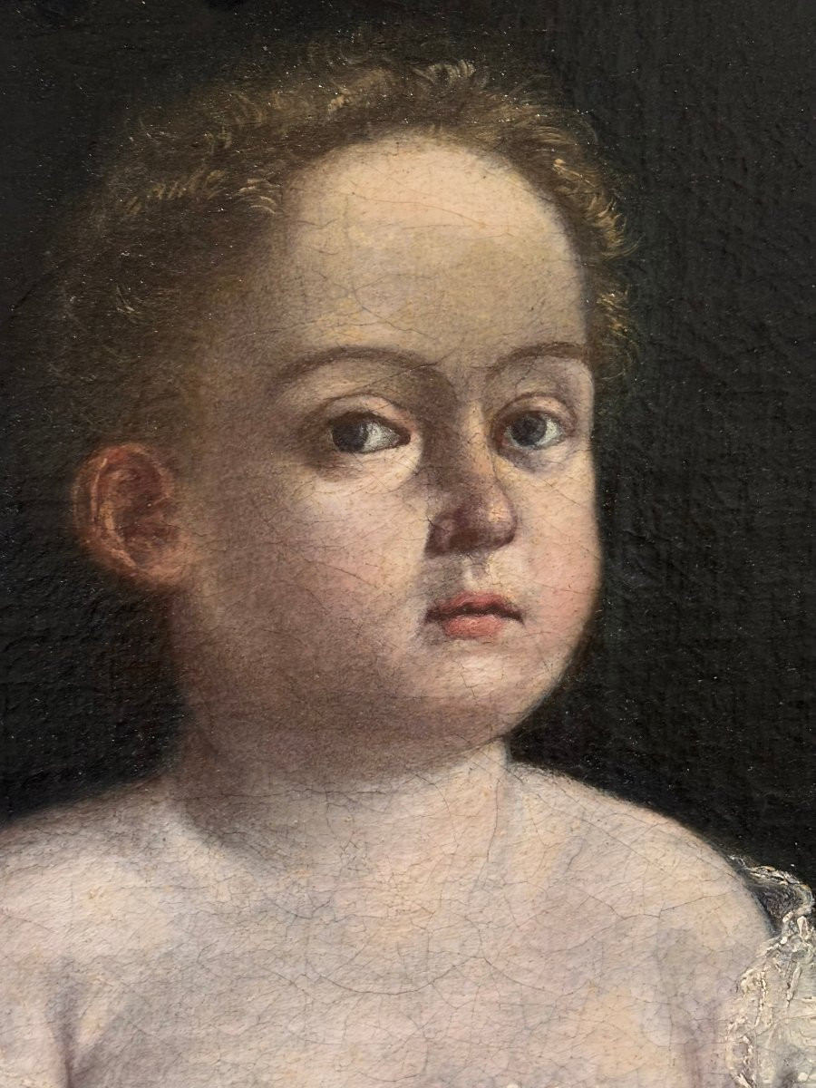 Ritratto di Bambino Famiglia Aldrovandi Colonna Scuola Emiliana XVII secolo-photo-4