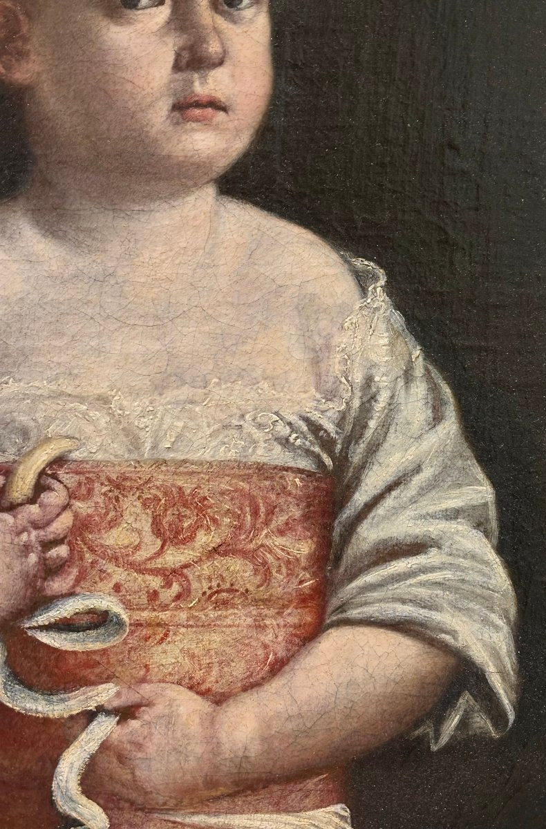 Ritratto di Bambino Famiglia Aldrovandi Colonna Scuola Emiliana XVII secolo-photo-6