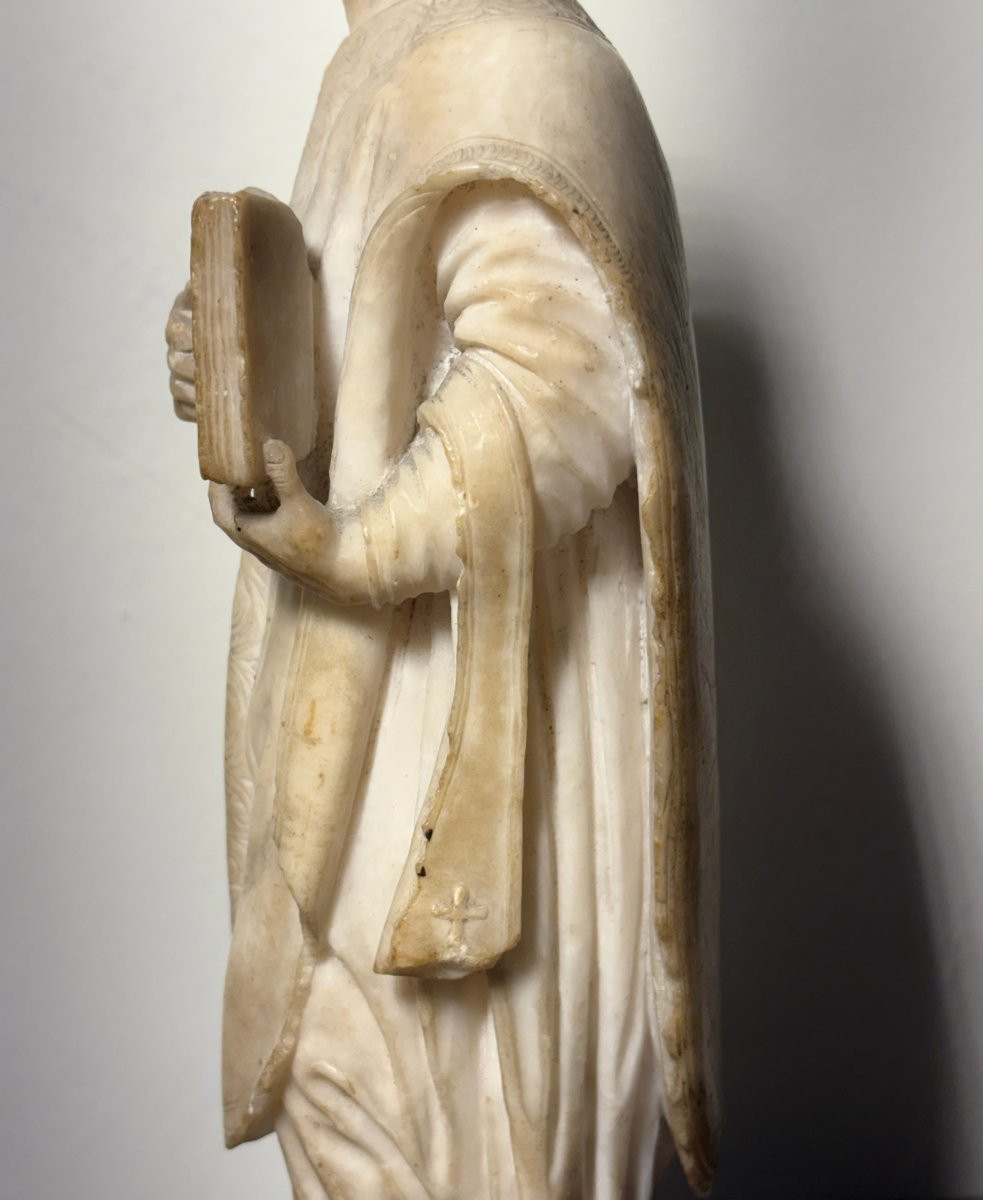 Scultura Barocca in Alabastro sant'Ignazio di Loyola Italia XVII secolo-photo-1