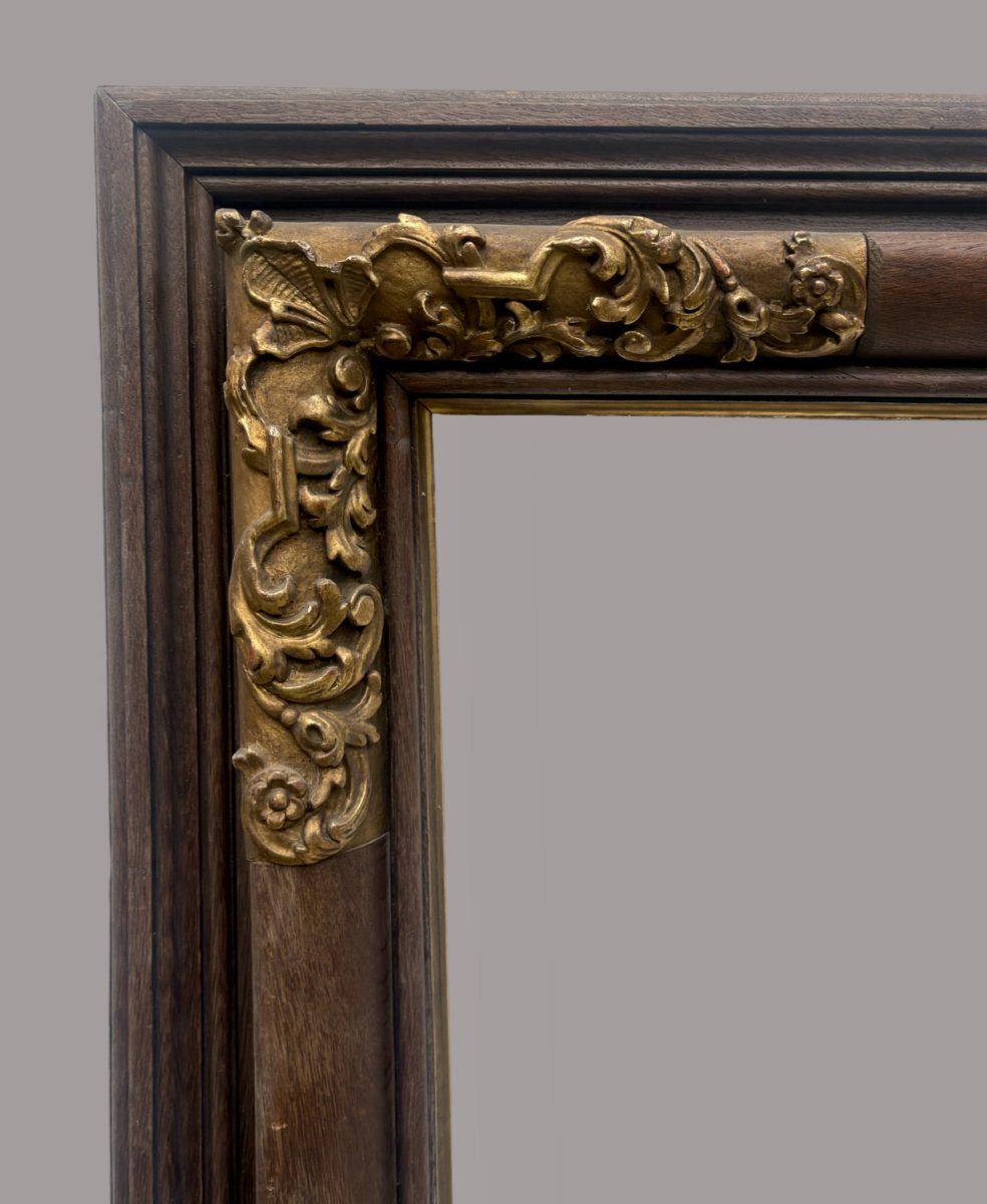 Imponente Cornice in Legno e Pastiglia Dorata XIX secolo-photo-4