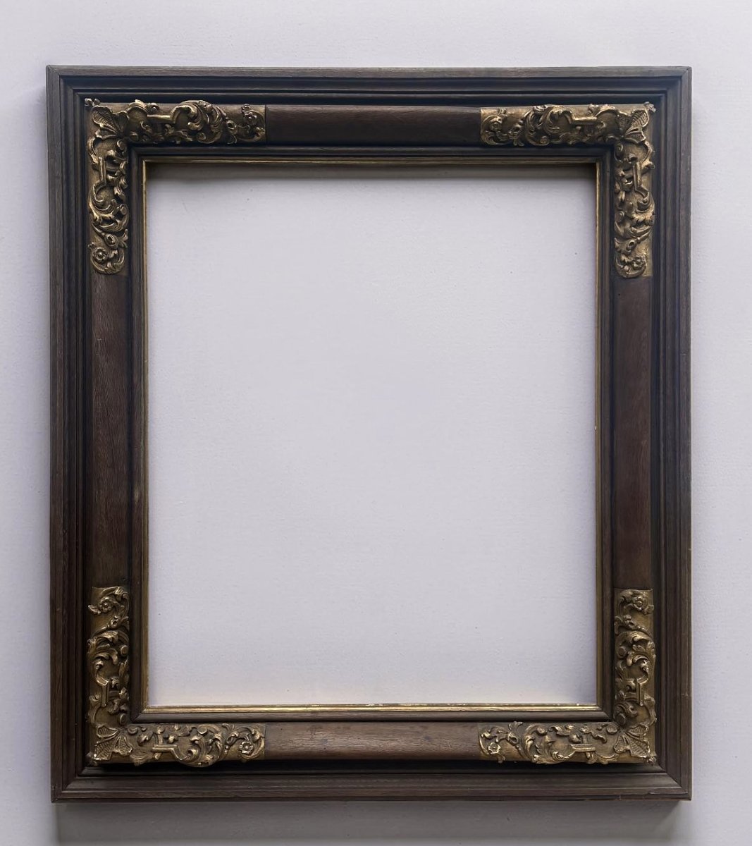 Imponente Cornice in Legno e Pastiglia Dorata XIX secolo