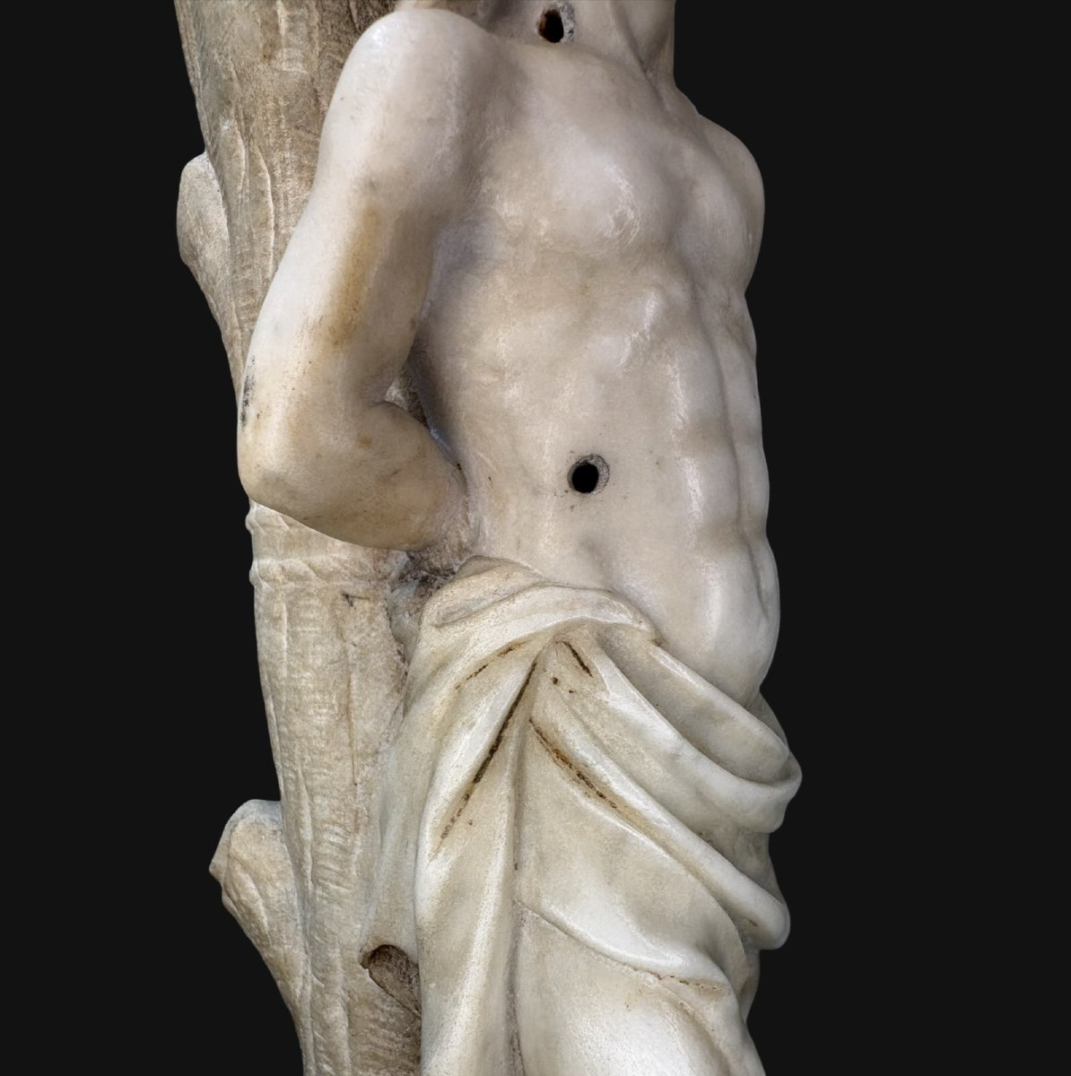 Scultura in Marmo San Sebastiano Italia XVIII secolo-photo-3