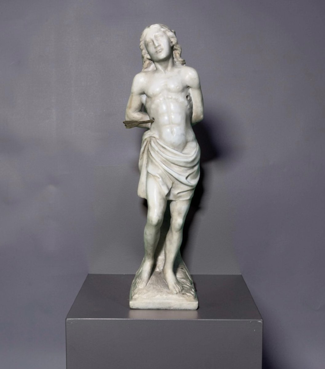 Scultura in Marmo San Sebastiano Italia XVIII secolo