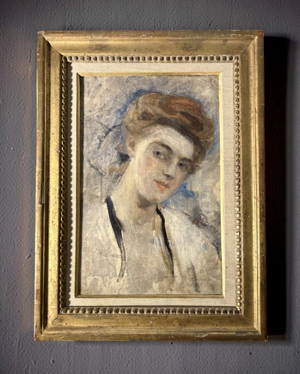 Hélène Le Roy d'Etiolles (1864-1939) Ritratto di Ragazza-photo-2