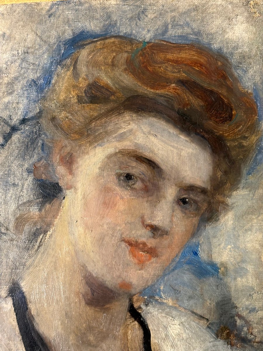Hélène Le Roy d'Etiolles (1864-1939) Ritratto di Ragazza-photo-3