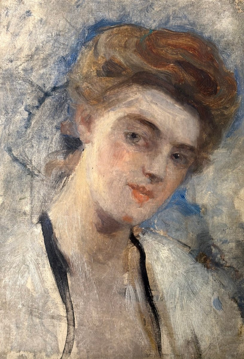 Hélène Le Roy d'Etiolles (1864-1939) Ritratto di Ragazza-photo-1