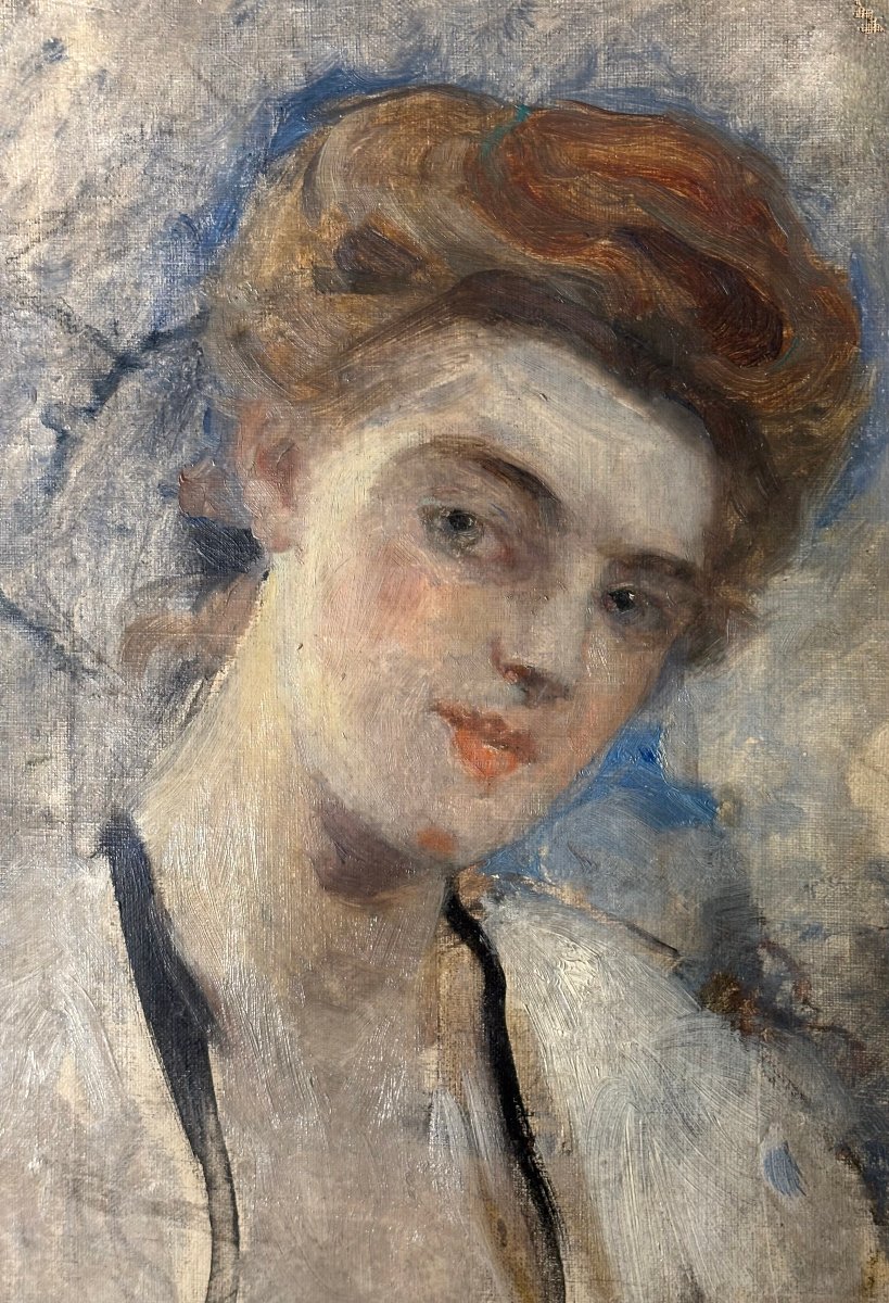 Hélène Le Roy d'Etiolles (1864-1939) Ritratto di Ragazza-photo-2