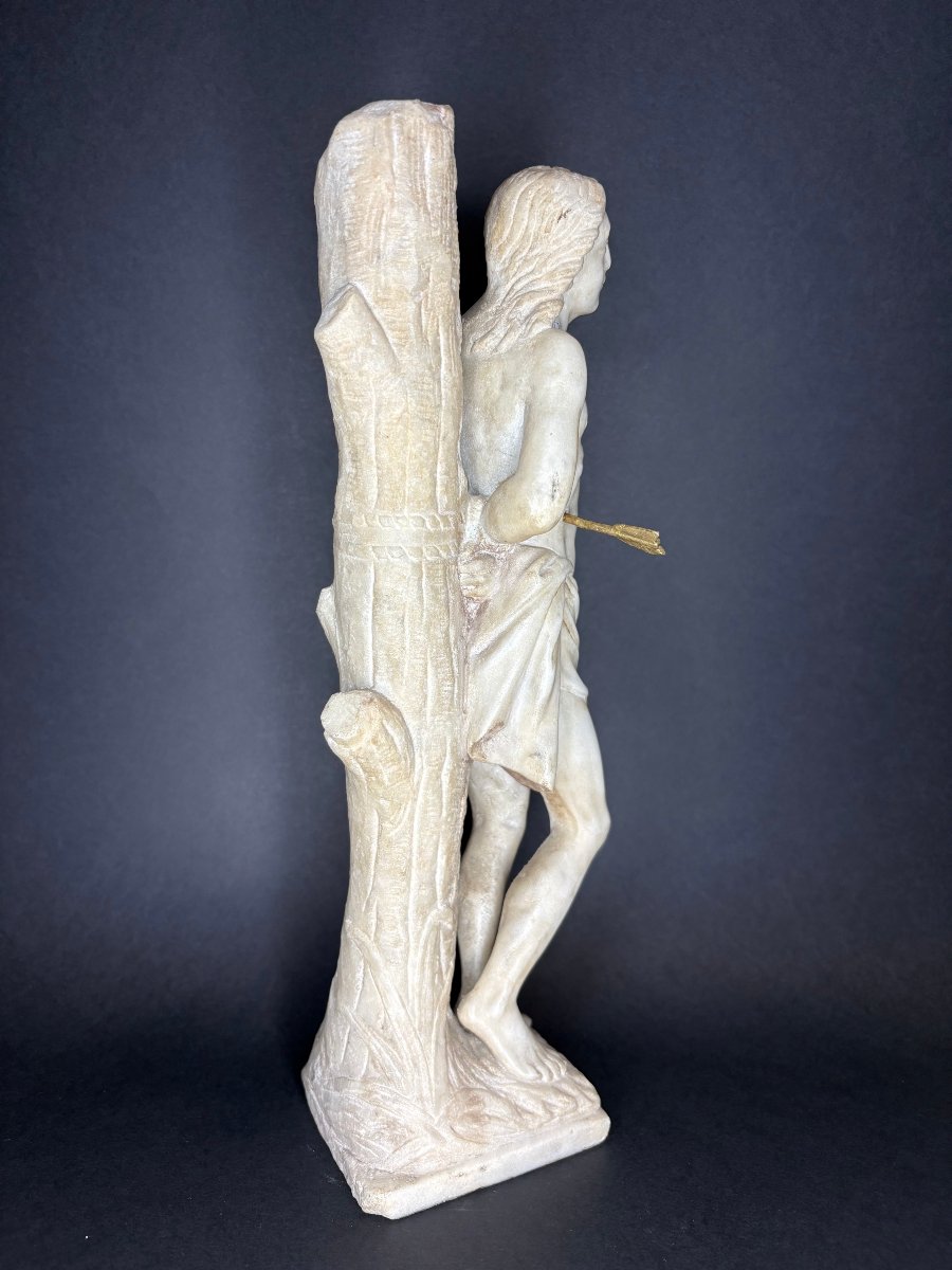 Scultura in Marmo San Sebastiano Italia XVIII secolo-photo-2