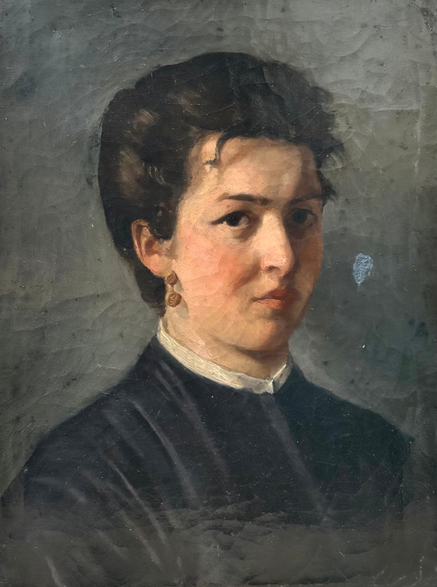 Ritratto di Donna Pittura Italiana fine '800 Seguace dei Macchiaioli
