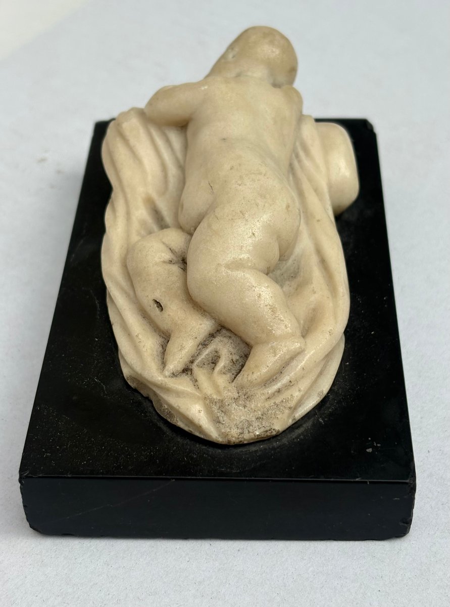 Scultura Marmo Grand Tour Putto Dormiente inizi XIX secolo-photo-2