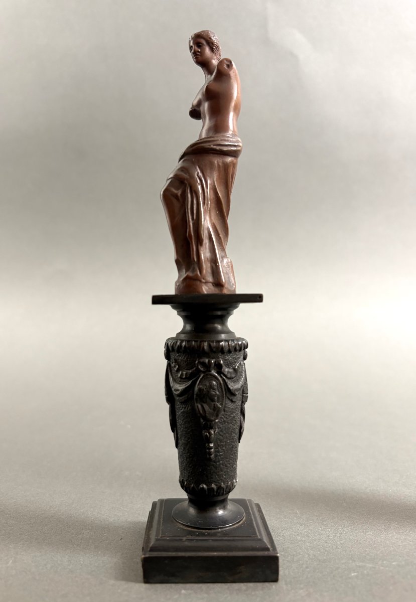 Coppia di Statuette in Bronzo Neoclassiche Souvenir del Grand Tour XIX-photo-5