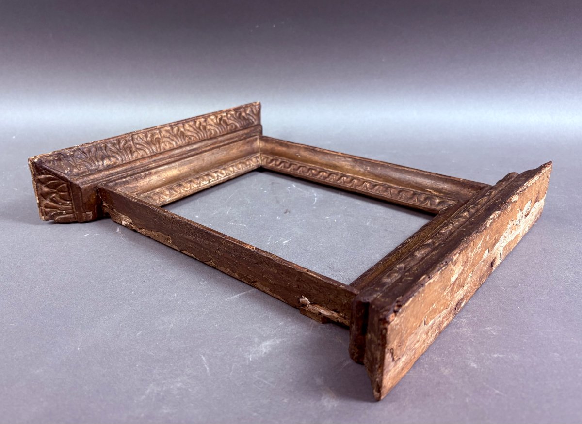 Cornice Italiana a Tabernacolo Legno Dorato XVIII secolo-photo-6