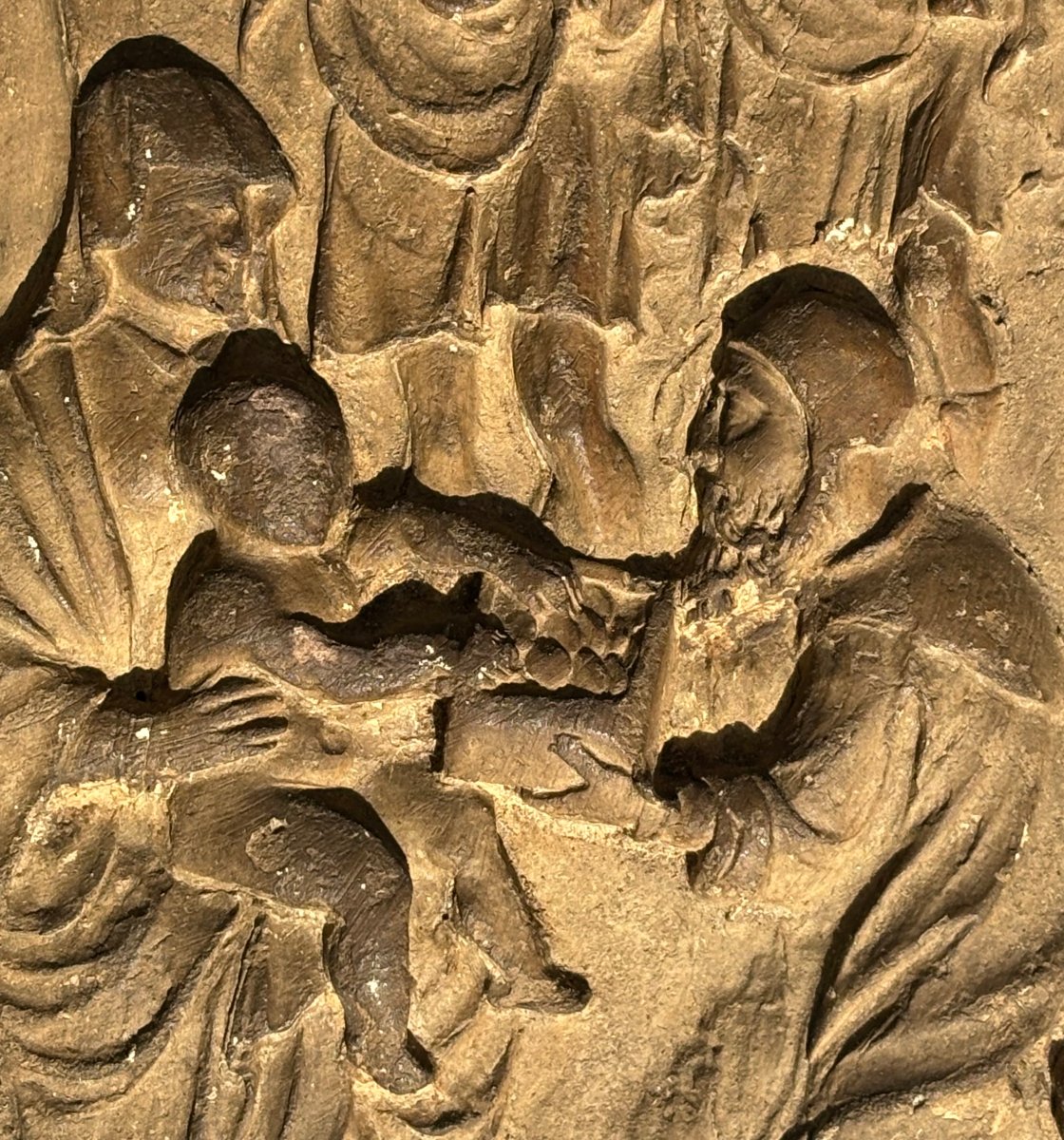 Bassorilievo in Terracotta Adorazione dei Magi Bottega Veneta datato 1618-photo-1