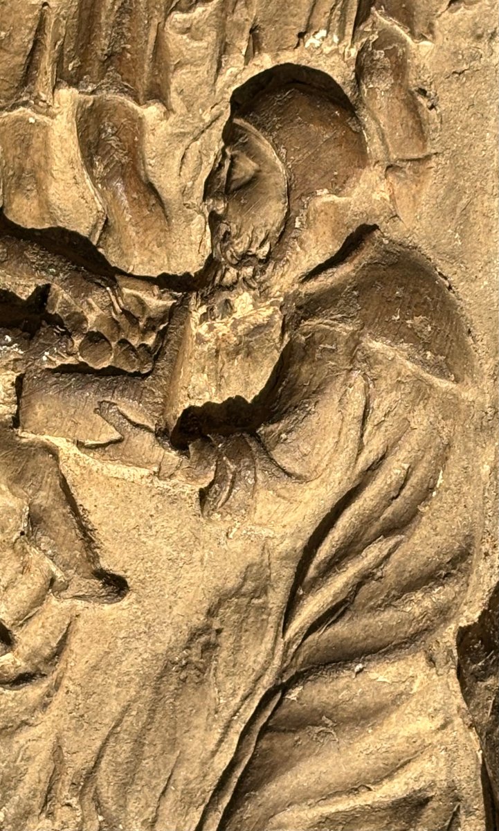 Bassorilievo in Terracotta Adorazione dei Magi Bottega Veneta datato 1618-photo-3