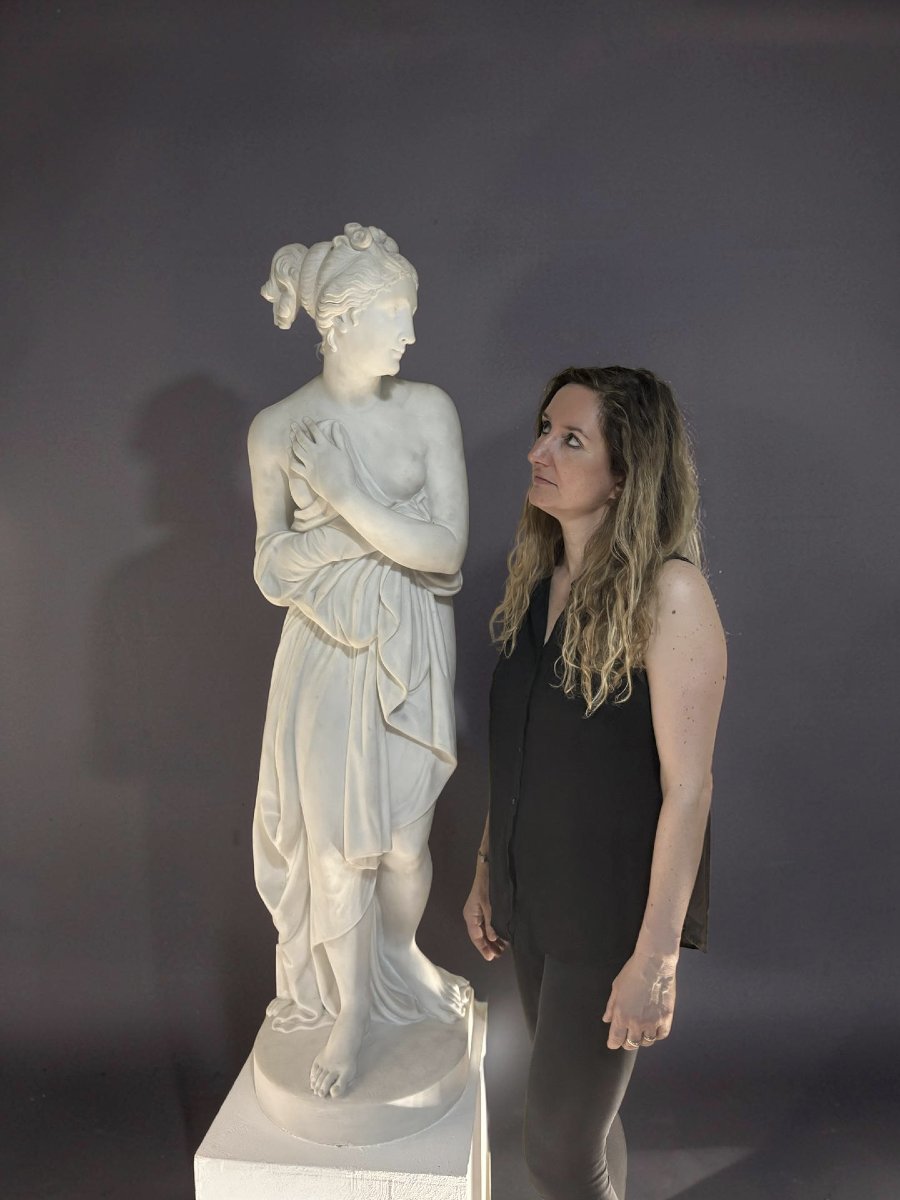Venere Italica Imponenente Scultura in Marmo Grand Tour circa 1840-photo-2