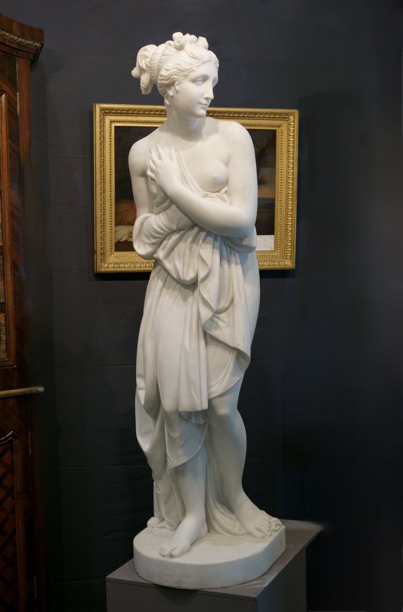 Venere Italica Imponenente Scultura in Marmo Grand Tour circa 1840-photo-3