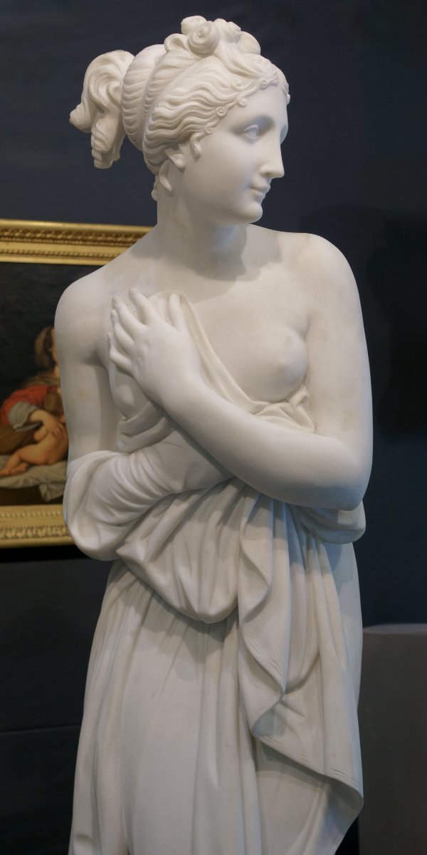 Venere Italica Imponenente Scultura in Marmo Grand Tour circa 1840-photo-1