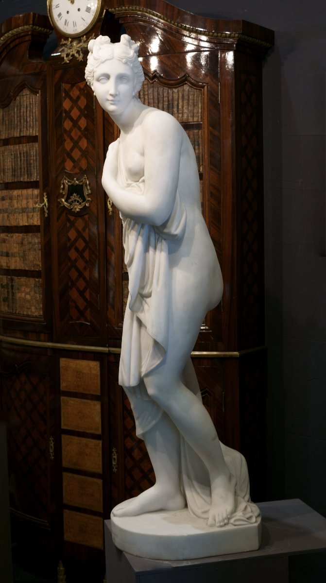 Venere Italica Imponenente Scultura in Marmo Grand Tour circa 1840-photo-4