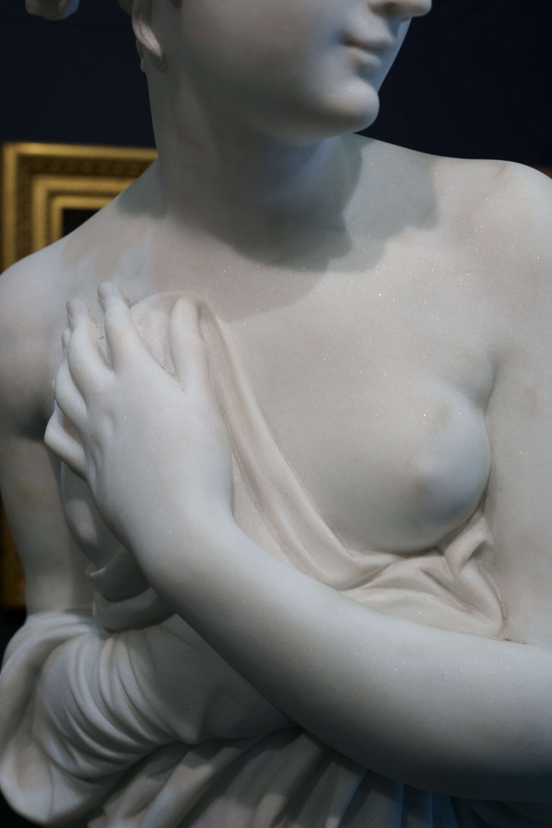 Venere Italica Imponenente Scultura in Marmo Grand Tour circa 1840-photo-6