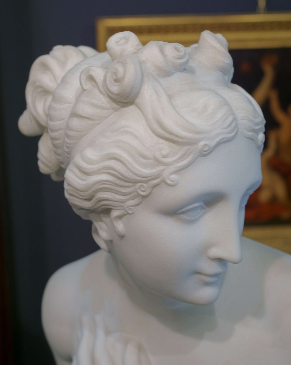 Venere Italica Imponenente Scultura in Marmo Grand Tour circa 1840-photo-7