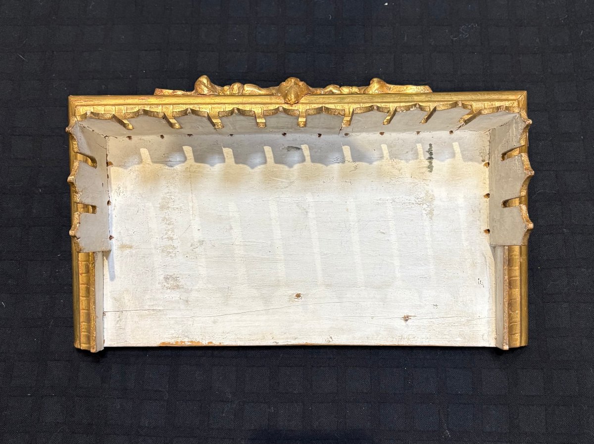 Corona da Baldacchino Luigi XVI in Legno Dorato XVIII secolo -photo-2
