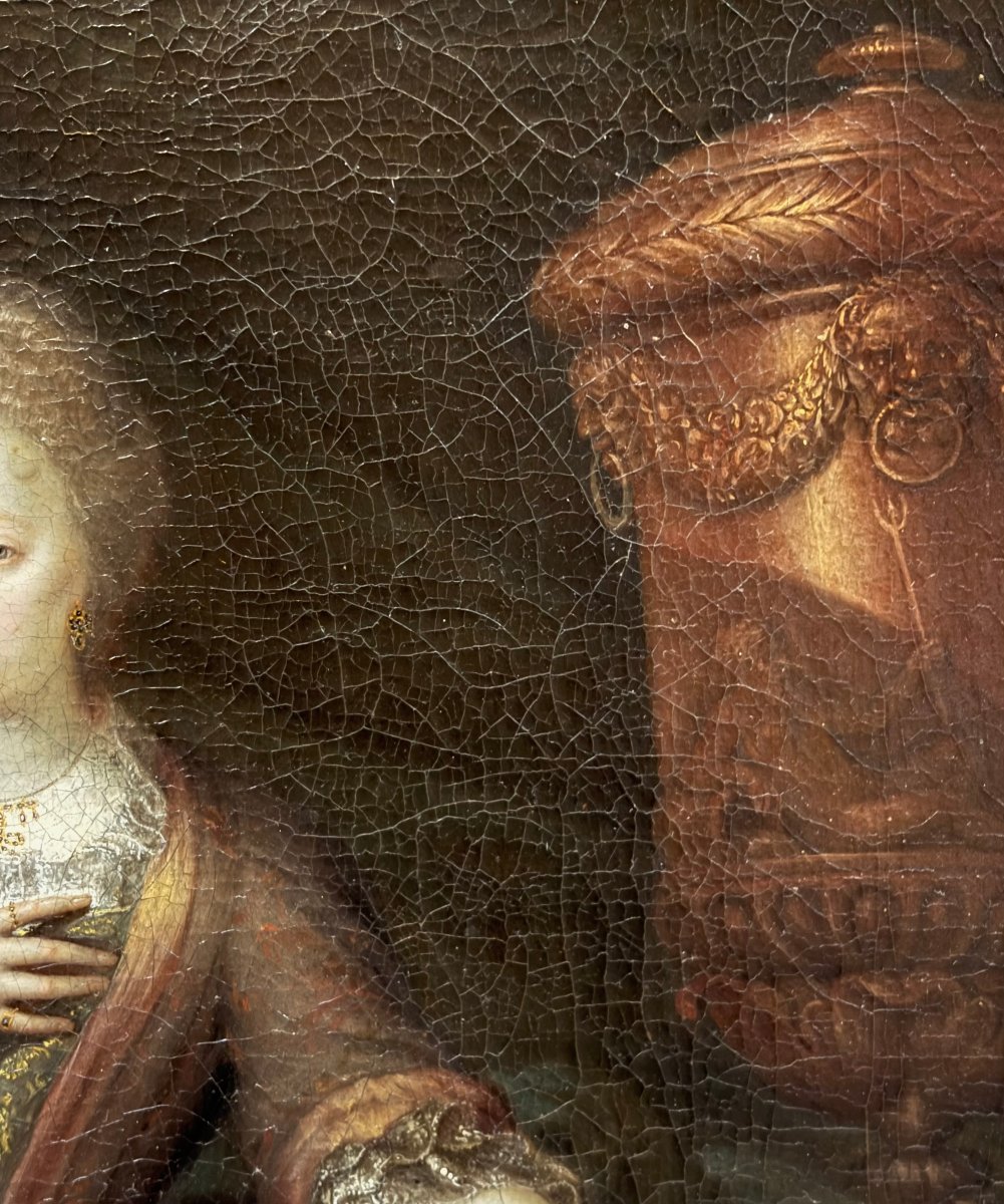 Gerard Wigmana (1673-1741) Ritratto di Nobildonna Scuola Olandese del XVIII-photo-3