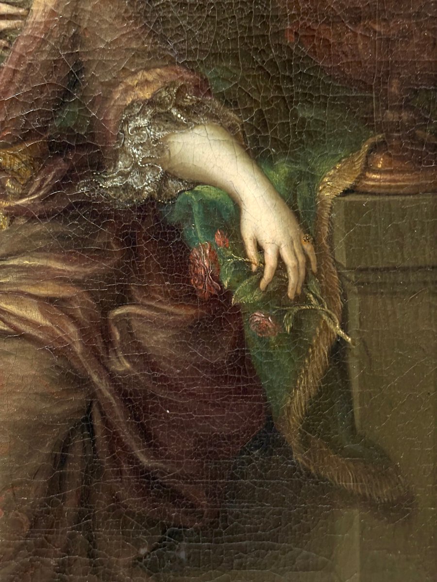 Gerard Wigmana (1673-1741) Ritratto di Nobildonna Scuola Olandese del XVIII-photo-7