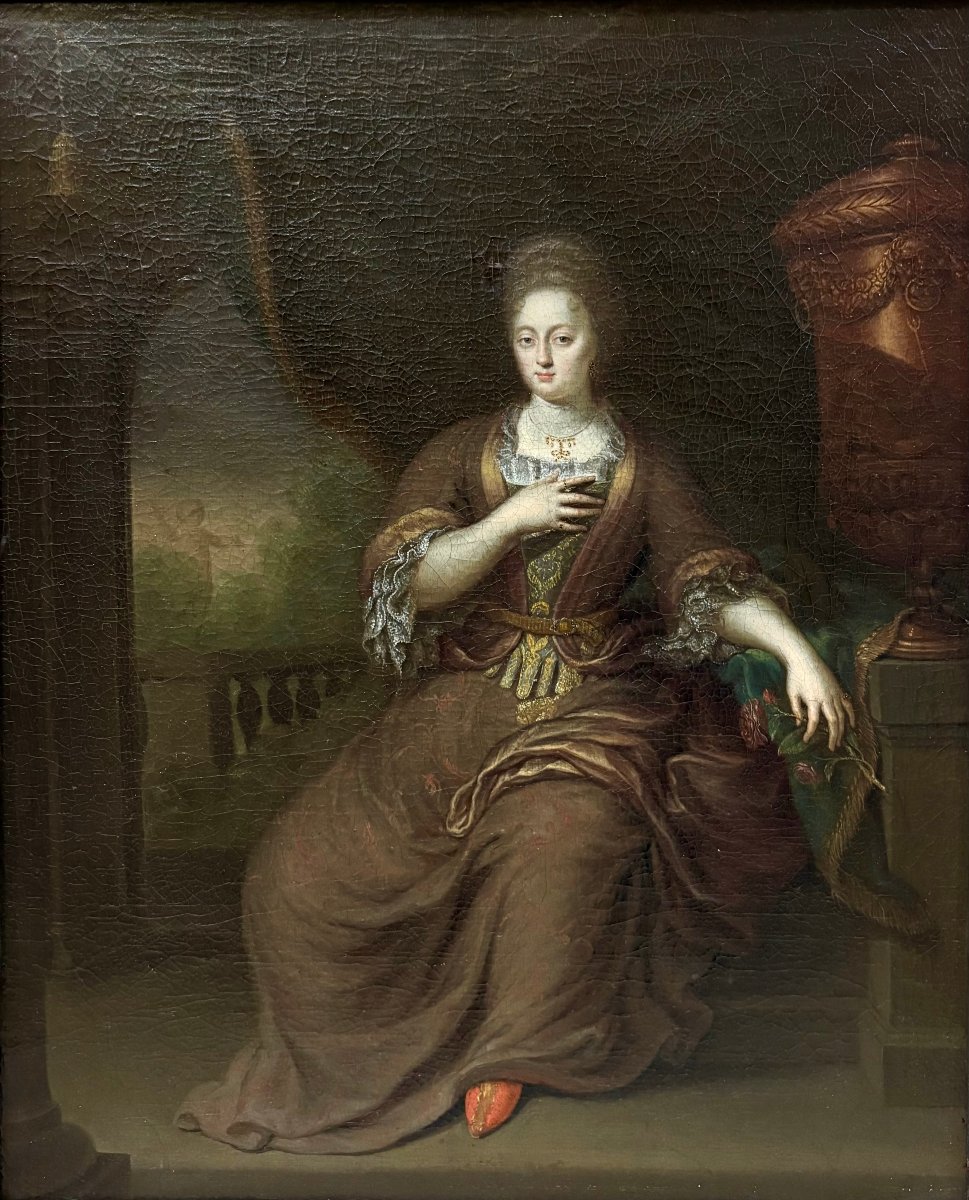 Gerard Wigmana (1673-1741) Ritratto di Nobildonna Scuola Olandese del XVIII