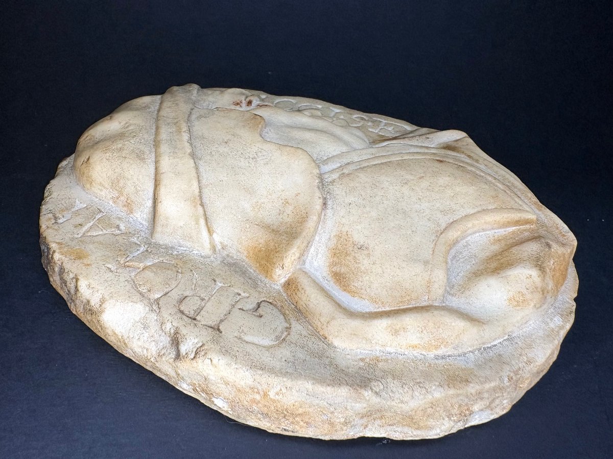 Girolamo Ticciati (1679-1745) Medaglione in Marmo Profilo Maschile-photo-3