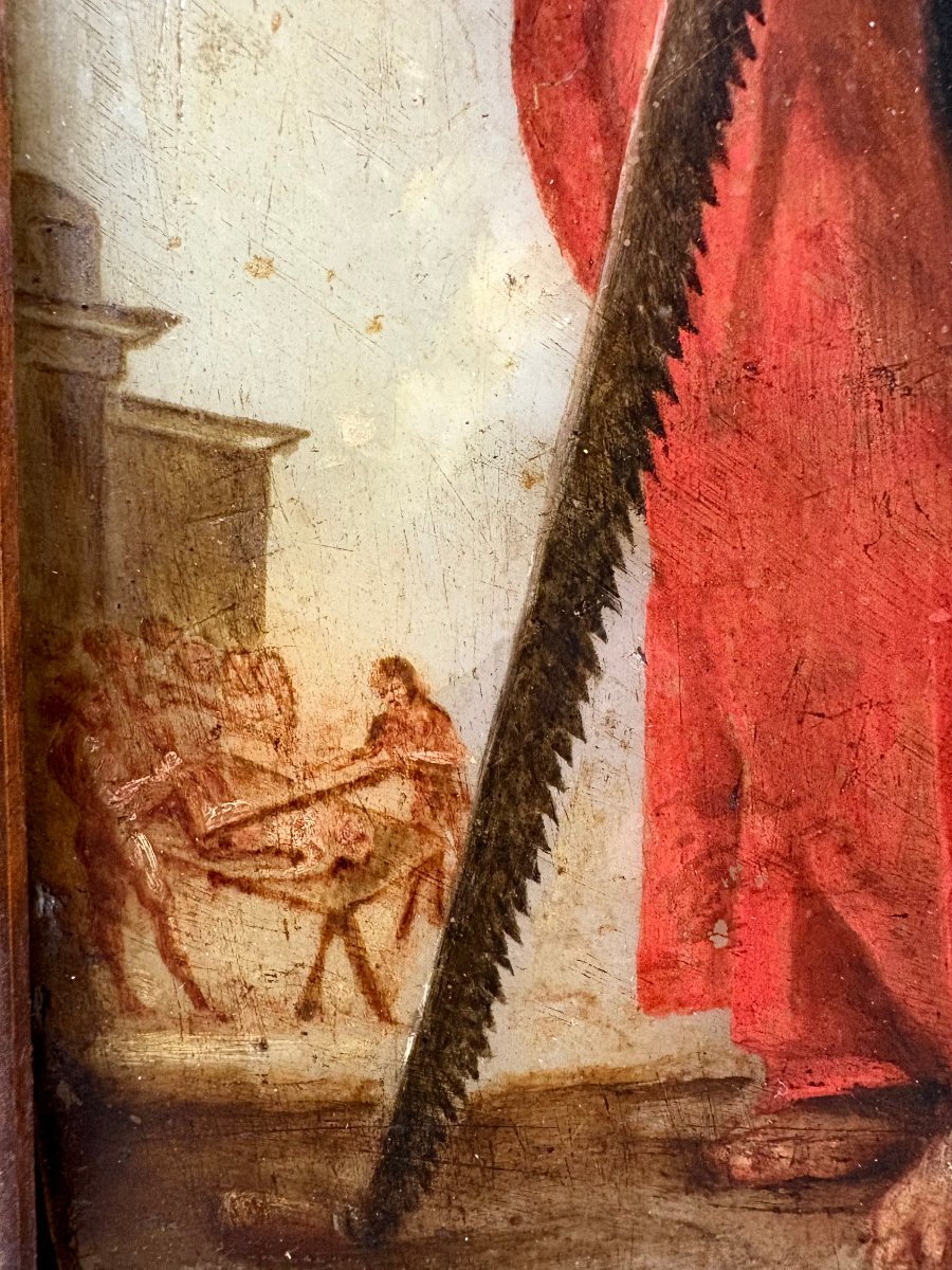 Pittura su onice San Simone Scuola Italiana del XVII secolo-photo-2
