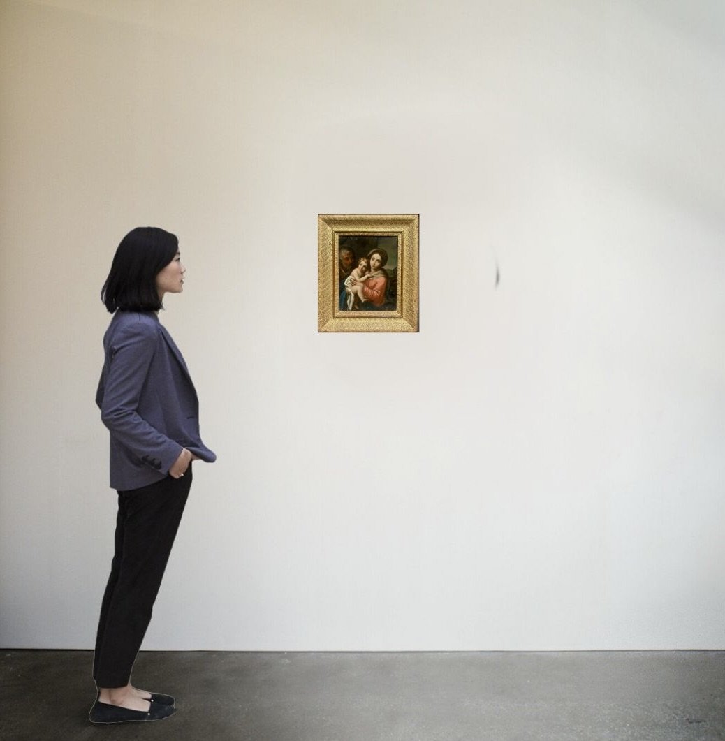 Madonna con Bambino,  Pittura  sotto Vetro, Scuola Italiana del XVIII secolo.-photo-6