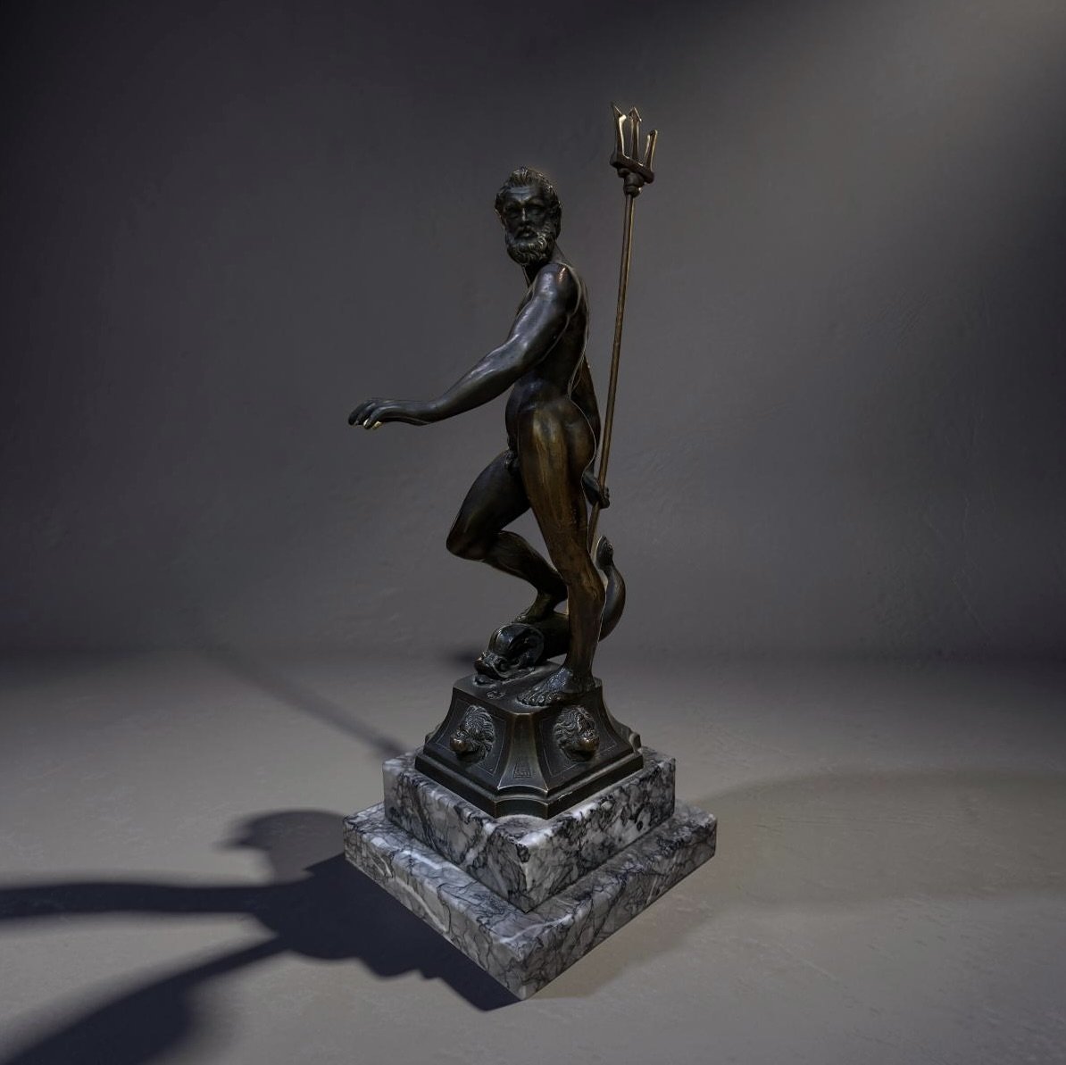 Nettuno dopo Giambologna Statua in Bronzo Fonderia Venturi Bologna