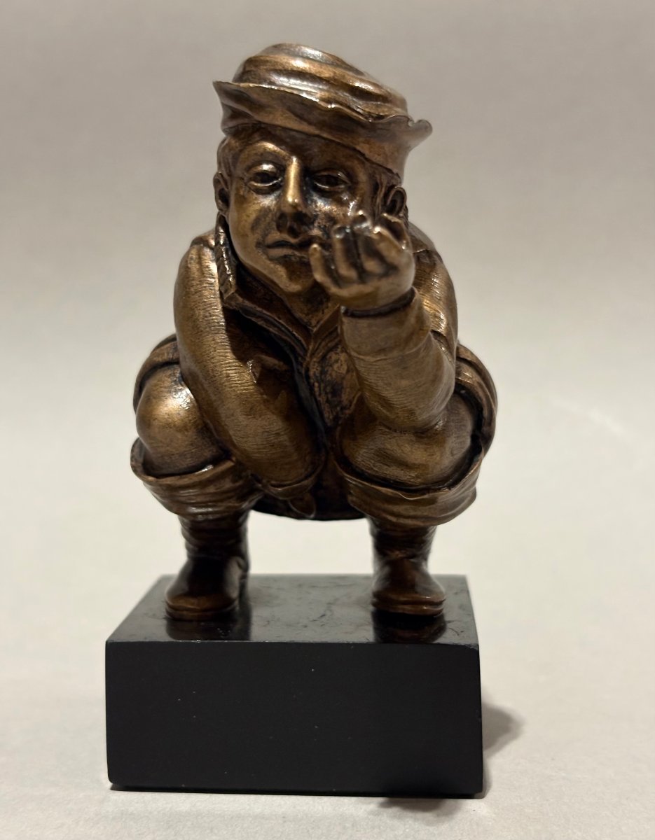 Scultura in Bronzo da Collezione, Arte Popolare, Germania o Fiandre, XIX secolo-photo-2